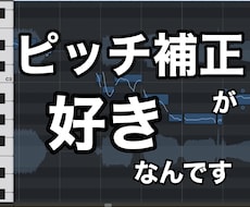 ボーカルのピッチ補正・リズム補正を行います あなたの個性を生かしたエディットをお届け