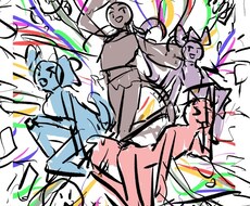 イラストの構図・ラフの代行作業ます めんどうな作業を代行いたします。