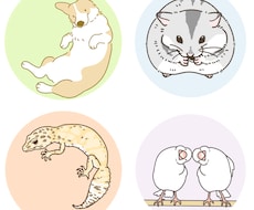 ゆるくてかわいい動物アイコン描きます イメージ1