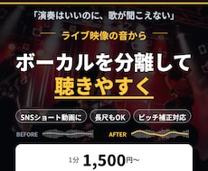 バンドのライブ映像の音を聴きやすく整えます イメージ1
