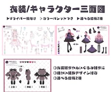 衣装デザインの提出に最適！三面図描きます イメージ1