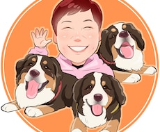 アイコンやプレゼントに最適なペット似顔絵作成します うちの子の可愛さそのままに。大切な家族を思い出に残しましょう