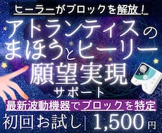 ヒーリーでコーチング分析調整＋ブロック解除します ドイツの最新波動機器×古代の叡智！願望実現への霧を晴らします