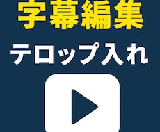 動画の音声に合わせて字幕を入れます イメージ1