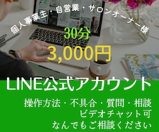 LINE公式アカウントのご相談なんでも聞きます 操作方法・不具合・効果的な使い方・相談・質問