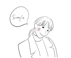 シンプルな線画似顔絵描きます イメージ1