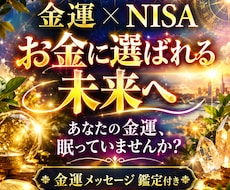 初心者の方へ、NISAアドバイス×金運鑑定します あなた様の資産形成、金運ぐんぐんアップ！得するメッセージ❇