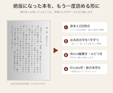 絶版になったご自身の本を文字データに打ち直します イメージ1