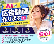 AI活用したSNS用CM・PR動画を制作します ★モニター価格★全部コミコミ10000円
