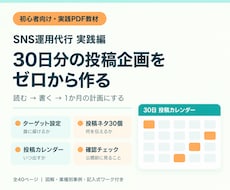 SNS運用代行の実践PDF教材をお届けしますます イメージ1
