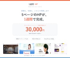 5ページのHPを最短1週間で作ります イメージ1