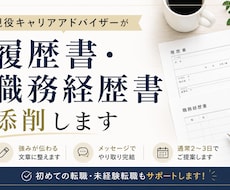 履歴書・職務経歴書を添削します イメージ1