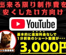 追加料金無しで1分前後のショート動画を制作します イメージ1