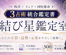 西洋×インド× 四柱推命3占術統合鑑定書納品します イメージ1