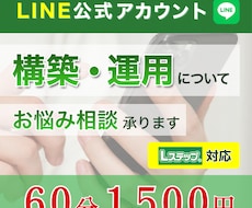 公式LINE・Lステップ【構築・運用】相談乗ります 『ビデオチャットにて60分！』