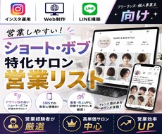 営業しやすいボブ専門サロンリストを売ります イメージ1