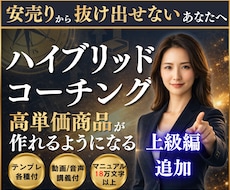 安売り脱却｜コーチが高単価商品作れるようになります 初心者・副業でも迷わず進めるコーチングビジネス｜資料テンプレ