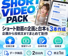 ショート動画の企画台本を3本作ります イメージ1