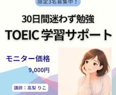 あなた専用プランでTOEIC学習30日間伴走します イメージ1