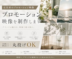 丸投げOK！修正無料！商品PR・広告動画承ります 想いが伝わるプロモーション映像を