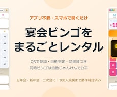 宴会用のオンラインビンゴをレンタルします イメージ1