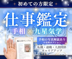 手相の写真解説付＋気学で詳しく仕事鑑定いたします イメージ1