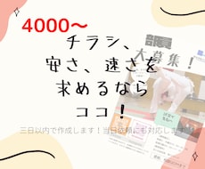 修正5回まで無料！チラシ作ります イメージ1
