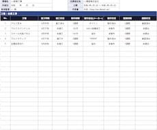 金属工事専門、工種リスト・ 工程表を作成します イメージ1