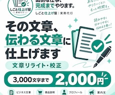 文章を読みやすく伝わる形にリライトします イメージ1