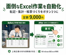 面倒なExcel作業をVBAマクロで自動化します イメージ1