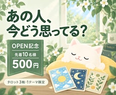あの人の今の気持ちをタロット3枚で占います イメージ1