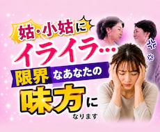 姑・小姑にイライラ！貴方の味方になって愚痴聞きます 理不尽な言動や態度が許せない姑・小姑の不満を吐き出して下さい