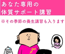 3ヶ月体質サポート＆薬膳基礎講習で学びます イメージ1