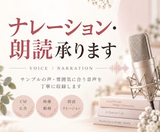 ナレーション・朗読などの音声を収録します イメージ1