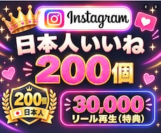 Instagram✦日本人いいね200個増加します イメージ1