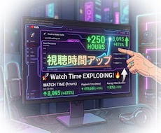 YouTube再生時間を＋250時間以上増やします イメージ1
