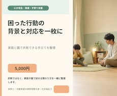 困った行動の背景と対応を一枚にまとめます 家庭と園で共有できる具体的な手立てを整理