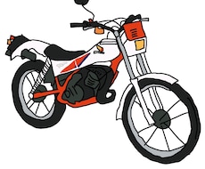 あなたの大切なバイクを手描きイラストにします イメージ1