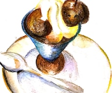 食べ物のイラスト（水彩色鉛筆）描きます 喫茶店メニューのワンポイントにオススメ！