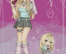 可愛い女の子のSNSアイコン・立ち絵を描きます イメージ1