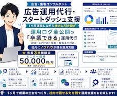 広告を1ヶ月運用しながら社内に引き継ぎます イメージ1