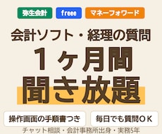 会計ソフト・経理の質問に1ヶ月チャットで答えます イメージ1