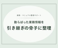 引き継ぎマニュアルの骨子を整理します イメージ1