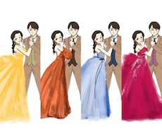 結婚式のドレス色当てクイズイラスト描きます イメージ1