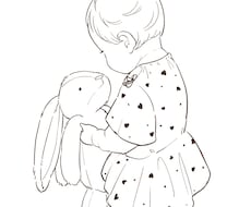 お子様のファーストカットアートをお描きします イメージ1