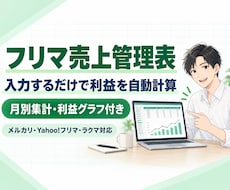 フリマ売上・利益管理表を提供します イメージ1