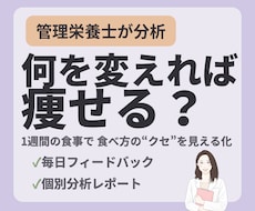 管理栄養士が1週間の食事記録を分析します ​✦体重が動き出す！キレイになれる食習慣のヒントを見つける✦