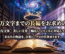 10万文字まで　長編小説・シナリオ執筆致します イメージ1
