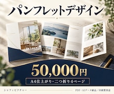 A4・4ページのパンフレットをデザインします イメージ1