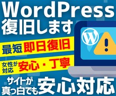 Wordpressサイトを迅速＋丁寧に復旧します イメージ1